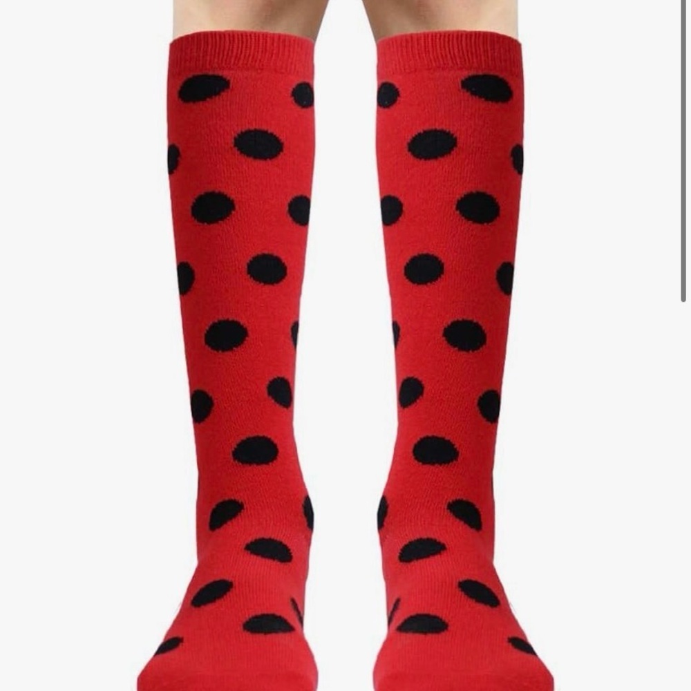 Red and Black Polka Dot Socks